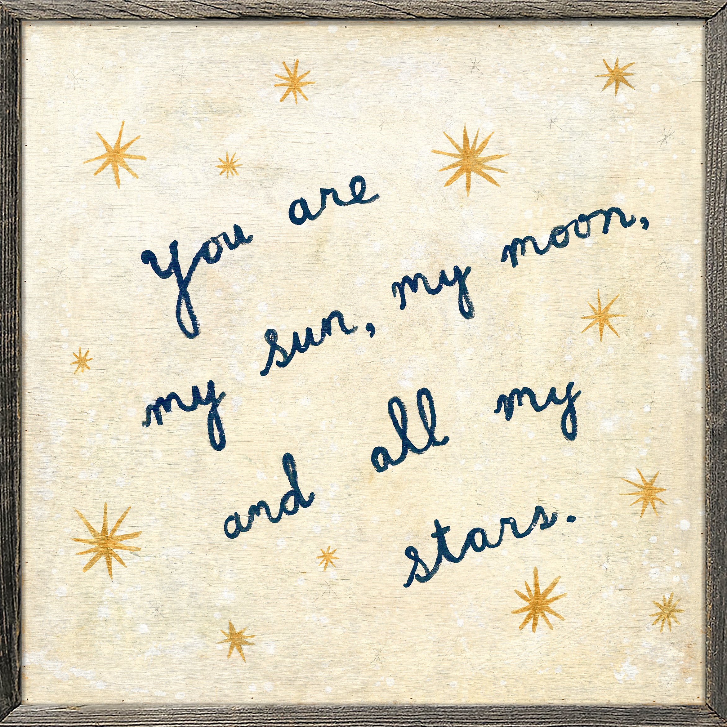 My Sun, My Moon (Grey Wood) - Art Print