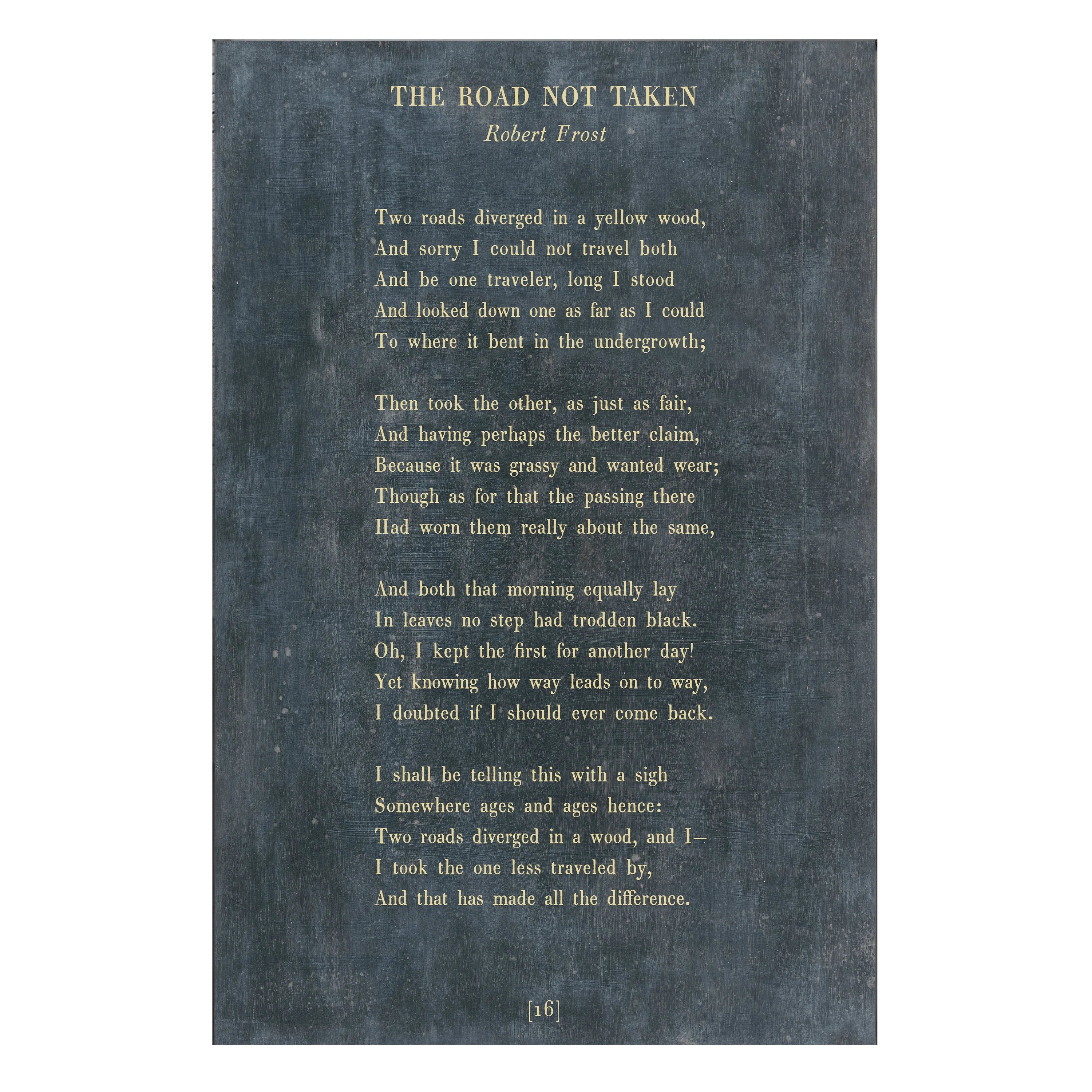 The Road Not Taken Art Print - Gallery Wrap