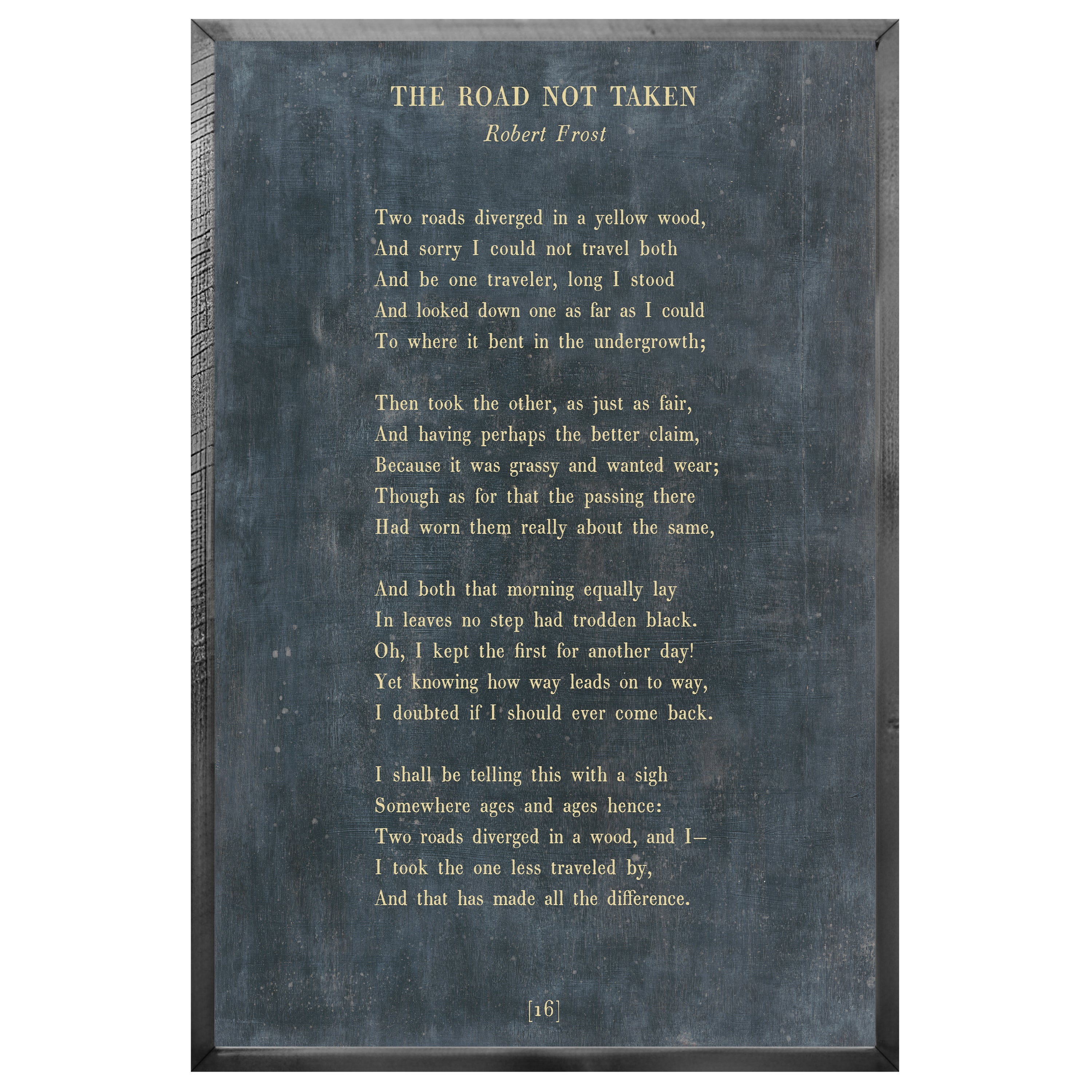 The Road Not Taken Art Print - Grey Wood