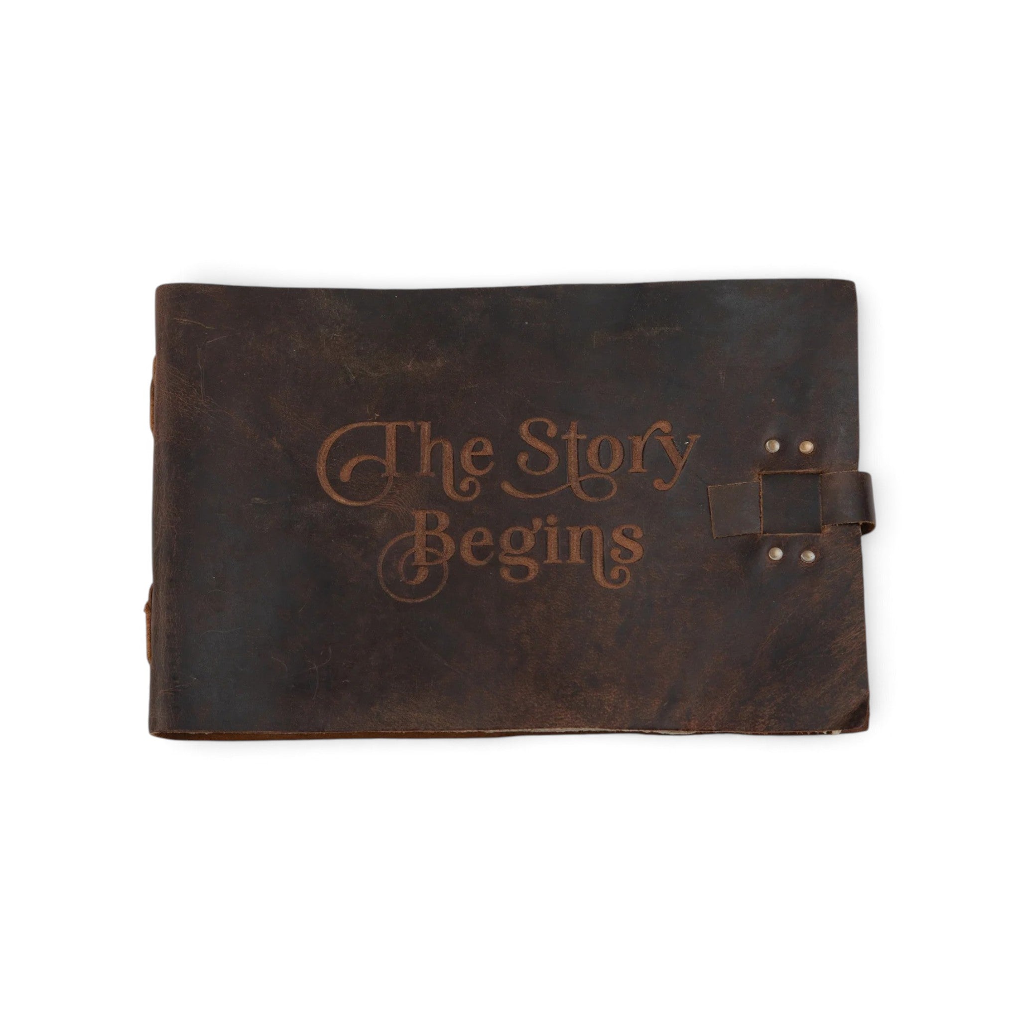 The Story Begins Leather Story Keeper 14x10 - Bark