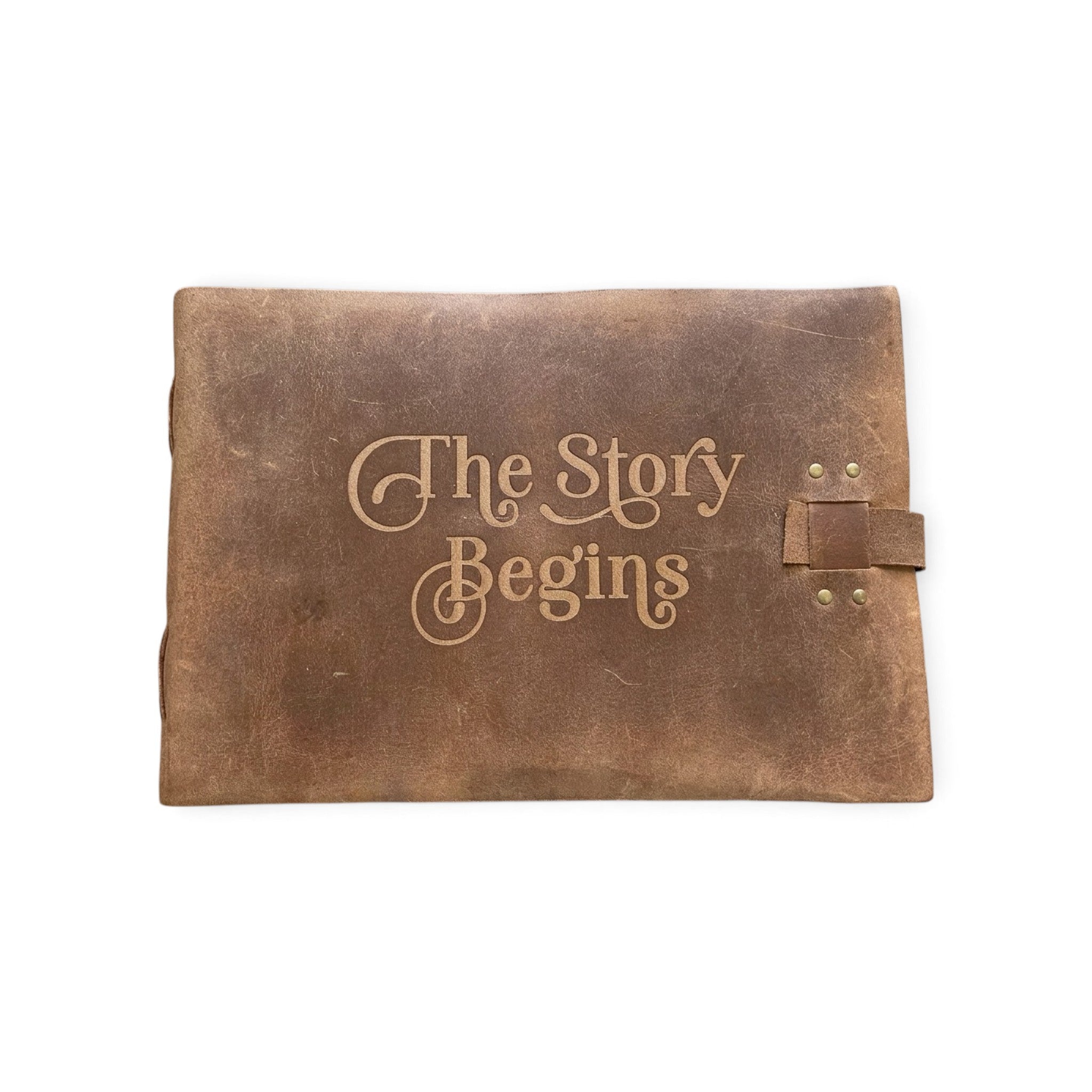 The Story Begins Leather Story Keeper 14x10 - Fawn