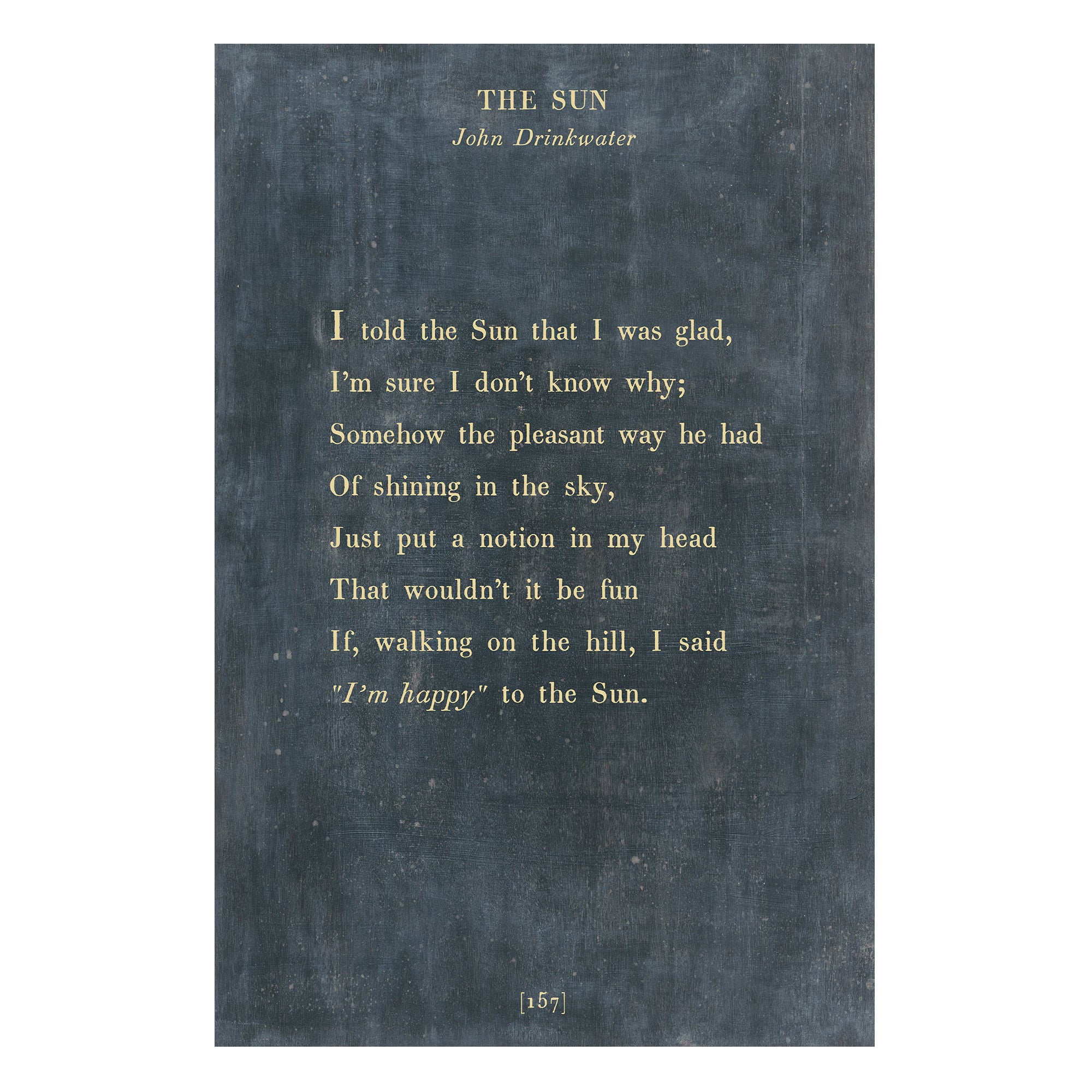 The Sun - Poetry Collection - Art Print