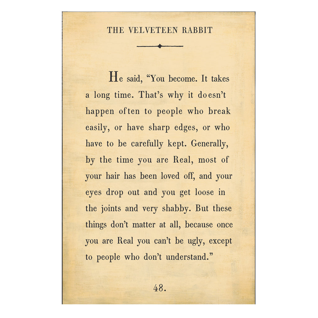 The Velveteen Rabbit - Book Collection - Art Print