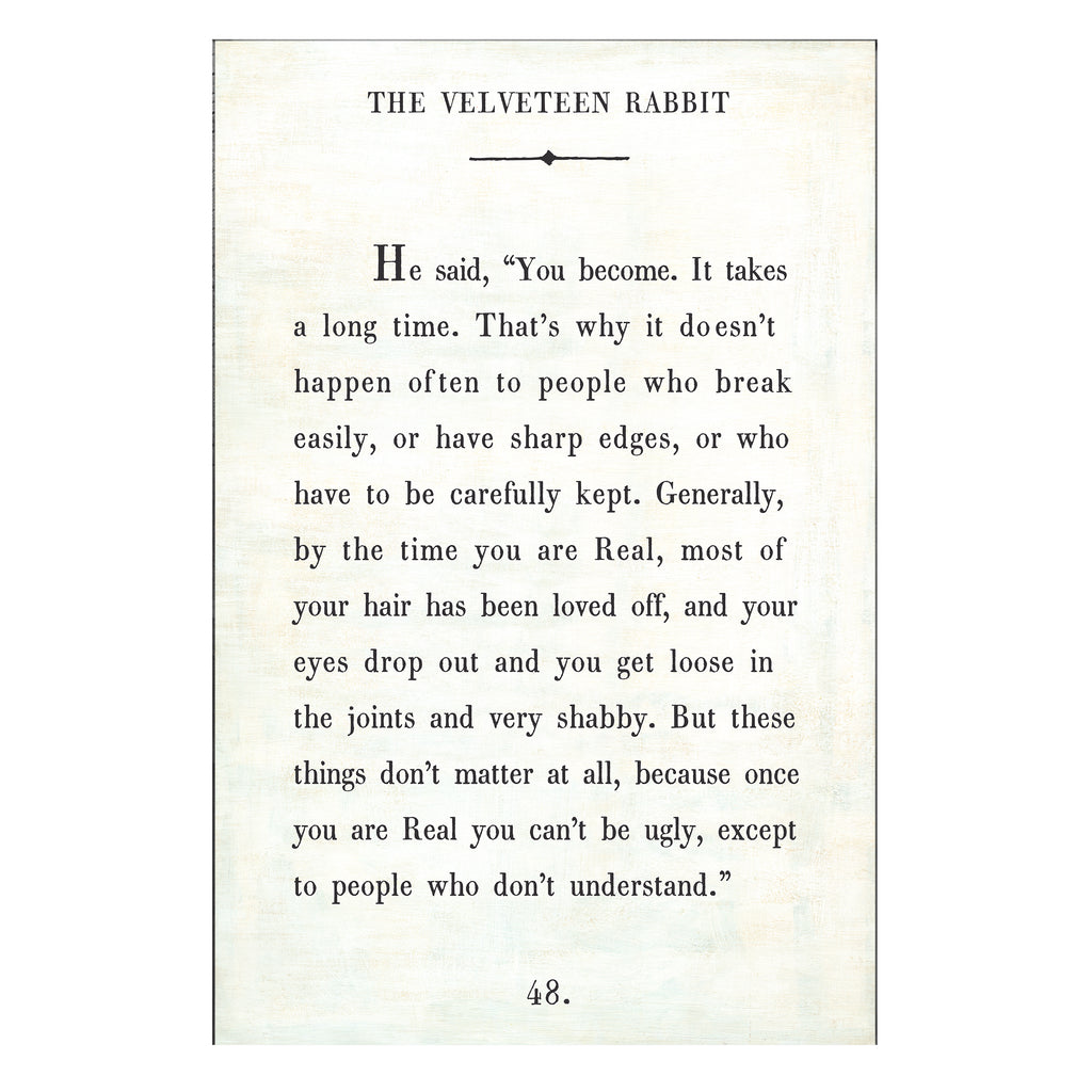 The Velveteen Rabbit - Book Collection - Art Print