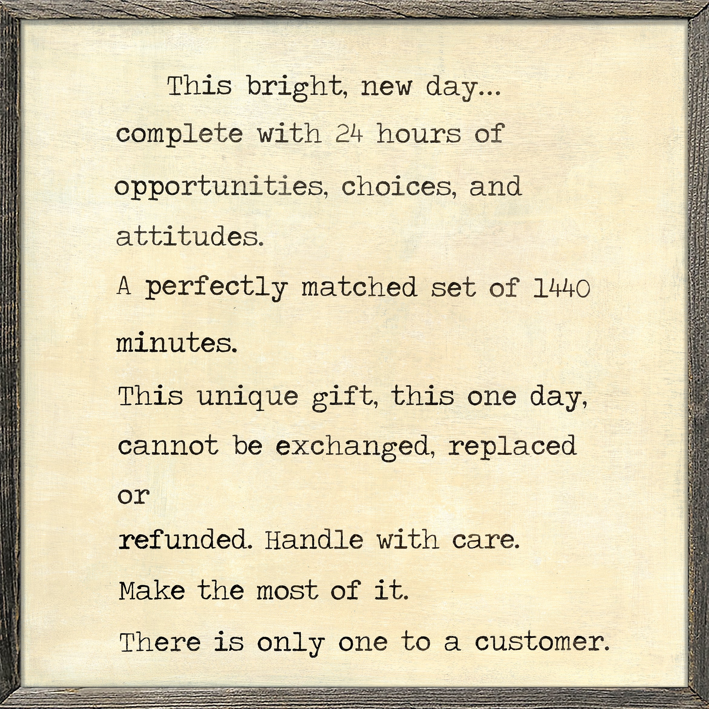 This Bright New Day (Grey Wood) - Art Print