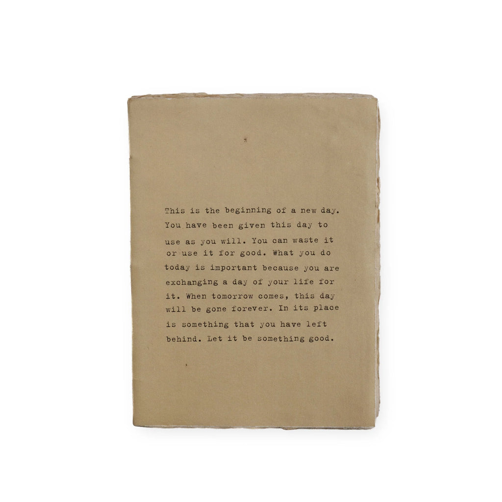 Large Deckled Edge Notebook - Sand