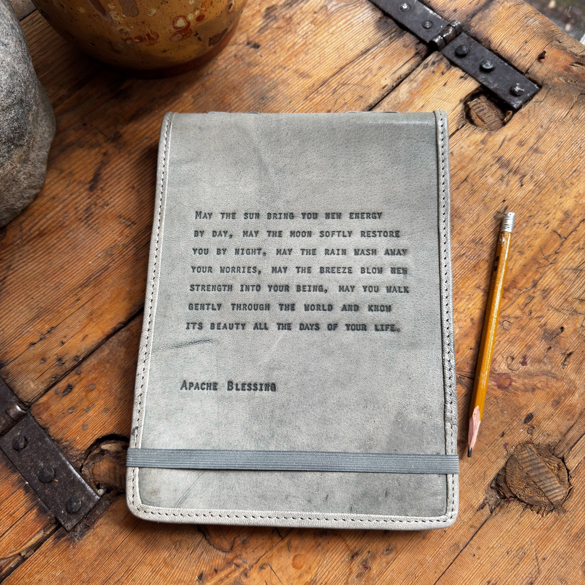 May The Sun Bring You Signature Leather Journal - Stone