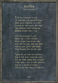 Barter - Poetry Collection (Grey Wood) - Art Print
