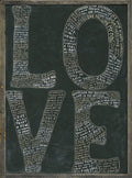 L-O-V-E Art Print in Black - Grey Wood