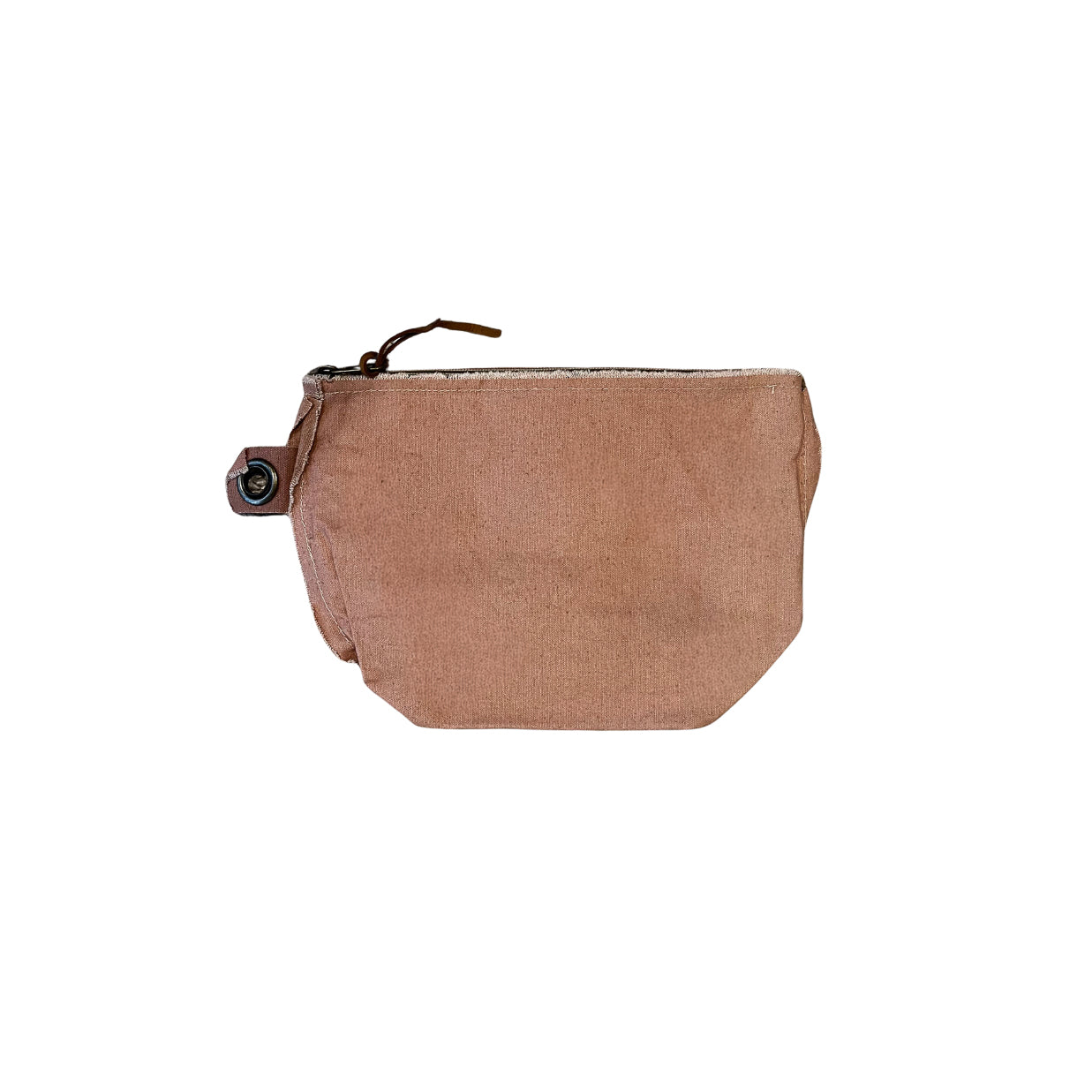 Washed Canvas Zip Bag- Rose