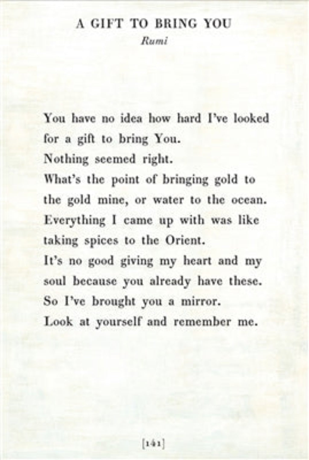 A Gift To Bring You Art Print - Poetry Collection