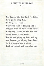 A Gift To Bring You Art Print - Poetry Collection
