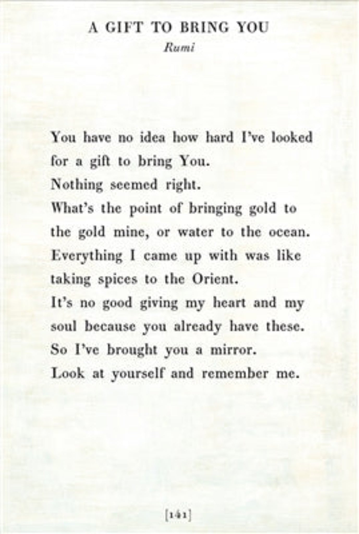 A Gift To Bring You Art Print - Poetry Collection