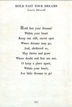 Hold Fast Your Dreams Art Print - Poetry Collection