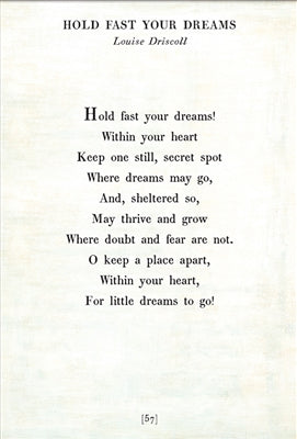 Hold Fast Your Dreams Art Print - Gallery Wrap