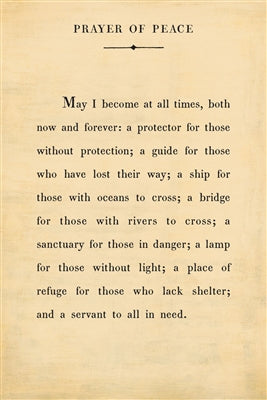 Prayer of Peace Art Print - Gallery Wrap