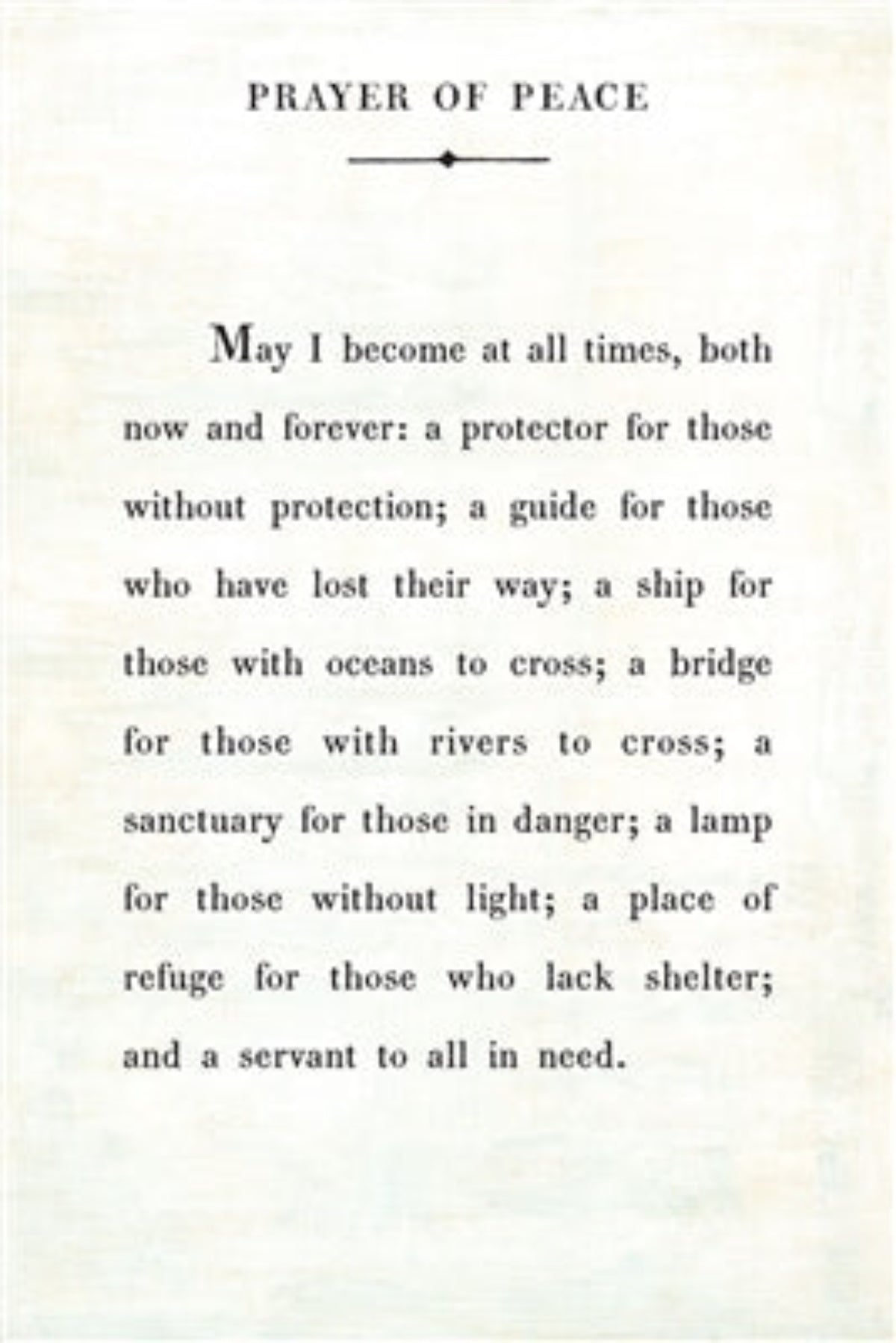 Prayer of Peace - Poetry Collection