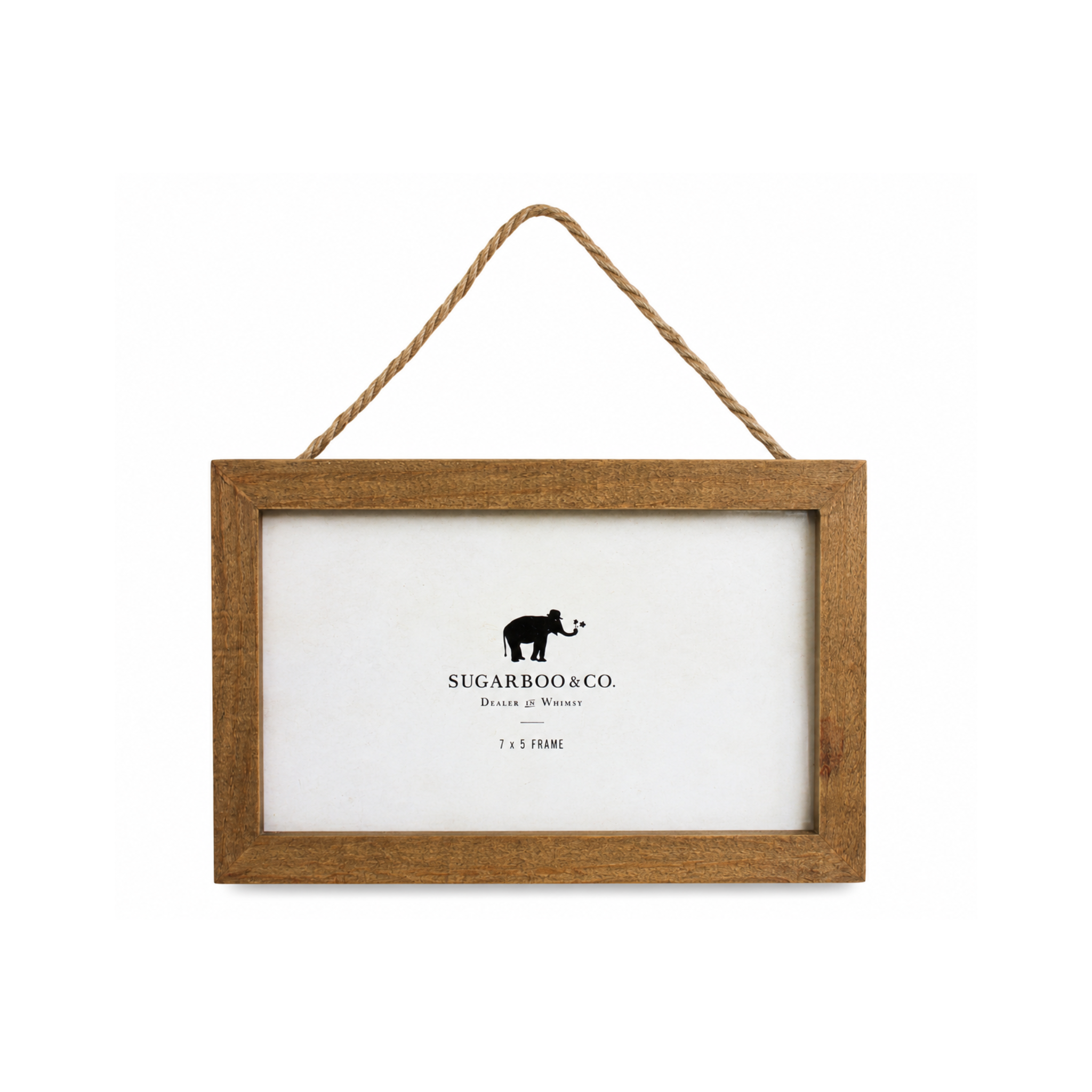 Wooden Frame 7"x5" With Jute Horizontal- Natural