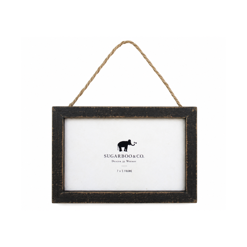 Black Wood Frame 7x5 - Horizontal w/ Jute