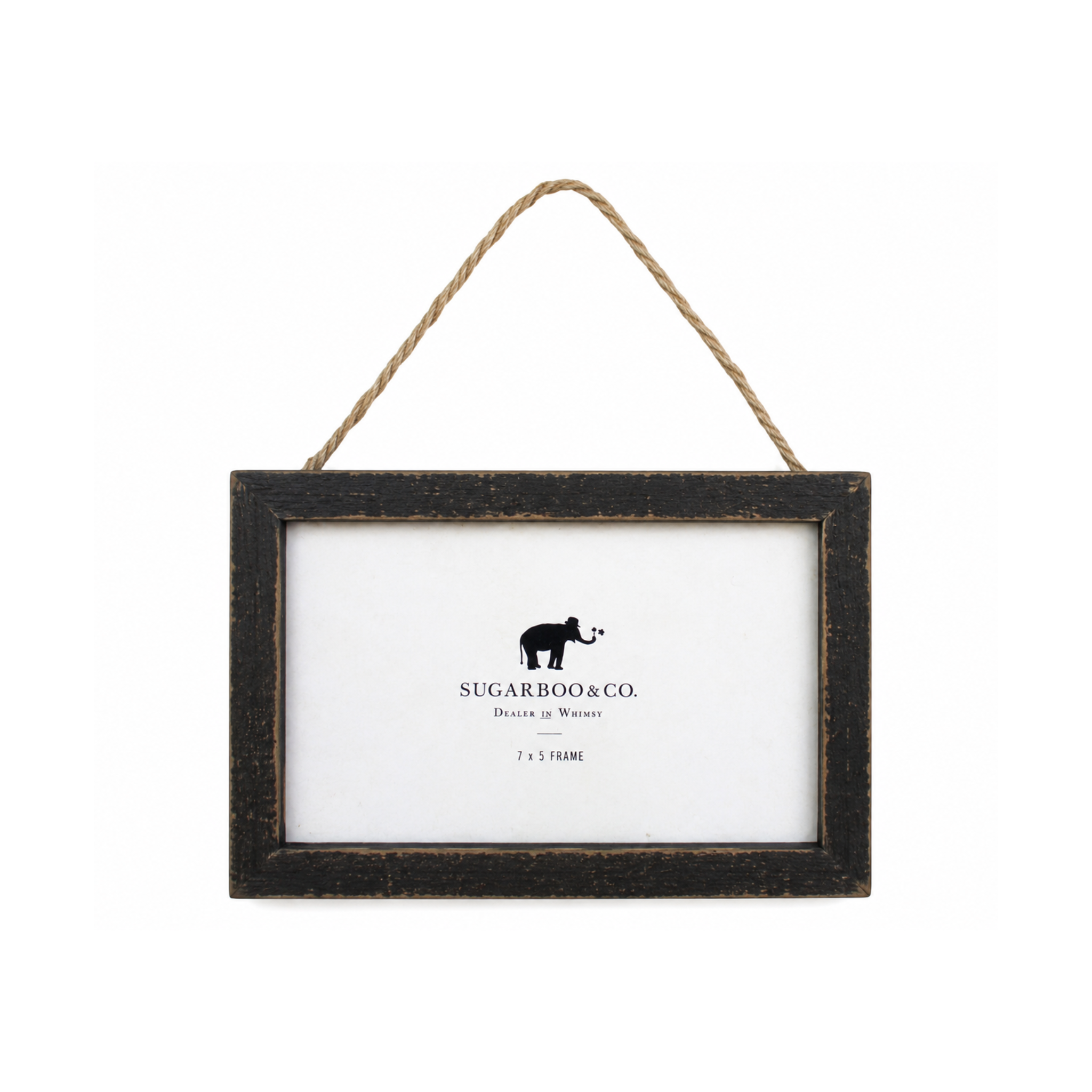 Wooden Frame 7"x5" With Jute Horizontal- Black