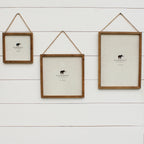 Natural Wood Frame 12x12 w/ Jute