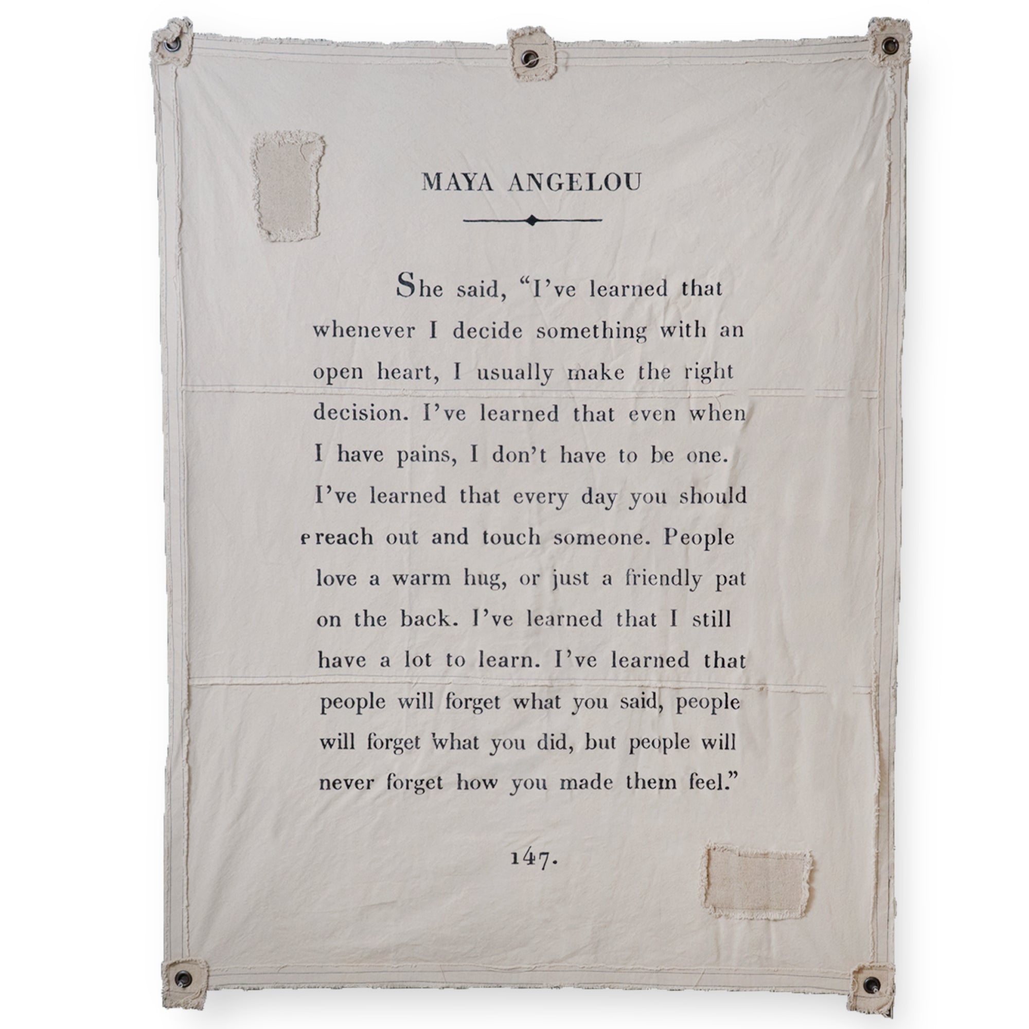 Canvas Wall Hanging - Maya Angelou - 46” x 57