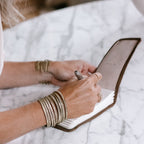 Mini Signature Leather Journals - Stone