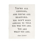 ***You're All Geniuses Handmade Paper Print - 12x16