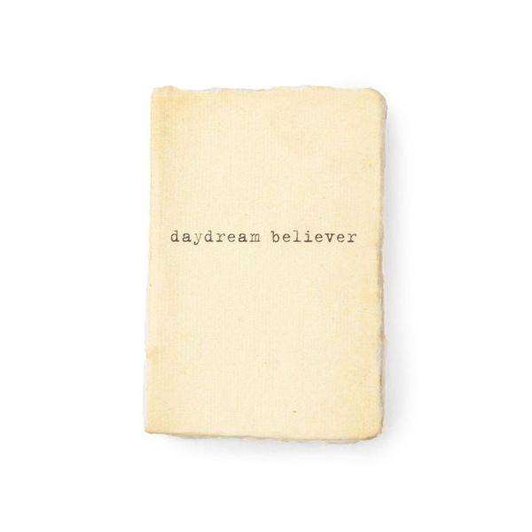 ***Daydream Believer Small Deckled Edge Notebook - Cream