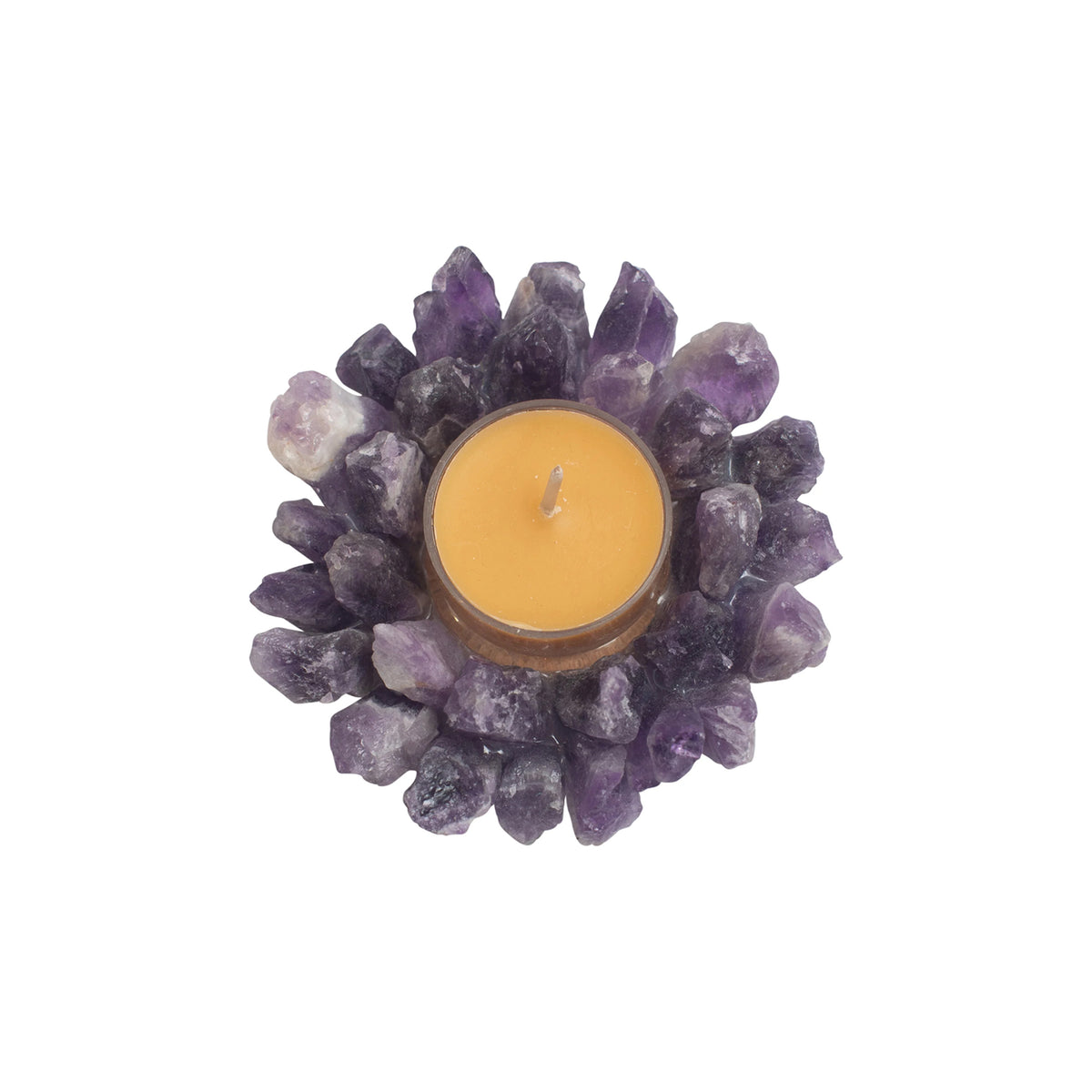 ***Amethyst Tea Light Candle Holder