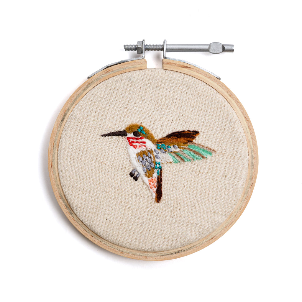 Hummingbird Embroidery Hoop Collection - 4in