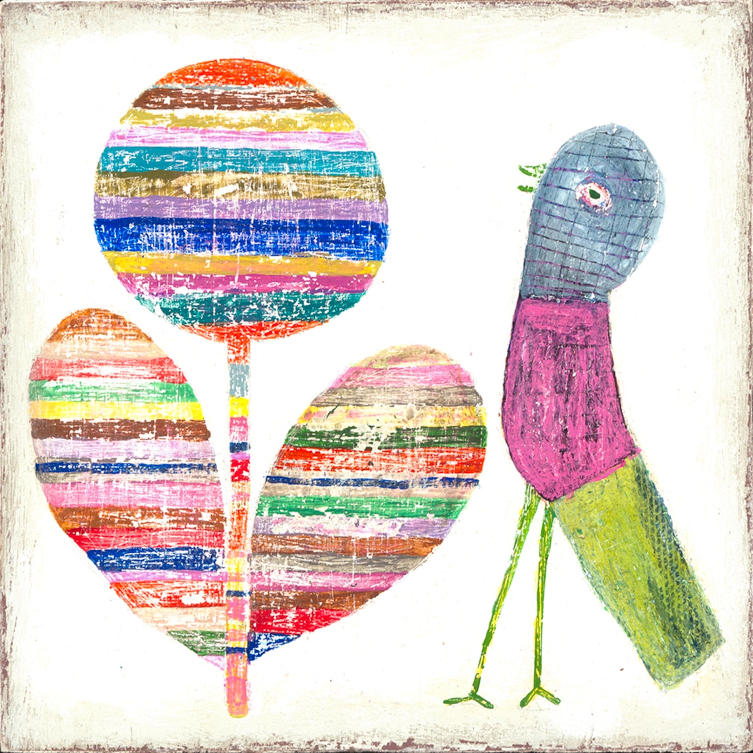 Flower & Bird Art Print