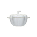Stoneware Pumpkin Baker w/ Handles, White