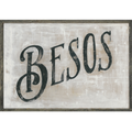 Besos Art Print - Grey Wood