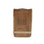 ***Who Am I Helping Mini Signature Leather Journal - Maple