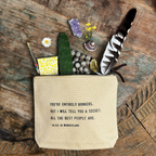 Bonkers Canvas Zip Bag - Flax