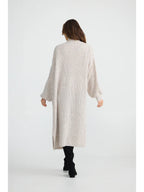Bentley Long Cardigan, Grey Marle