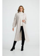Bentley Long Cardigan, Grey Marle