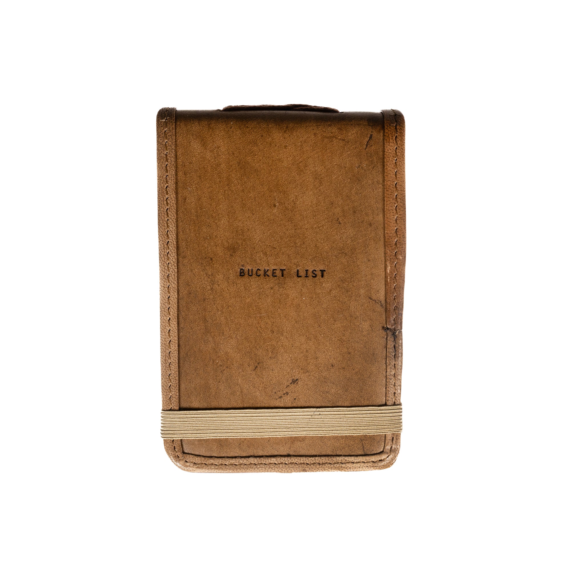 Bucket List Mini Signature Leather Journal - Maple