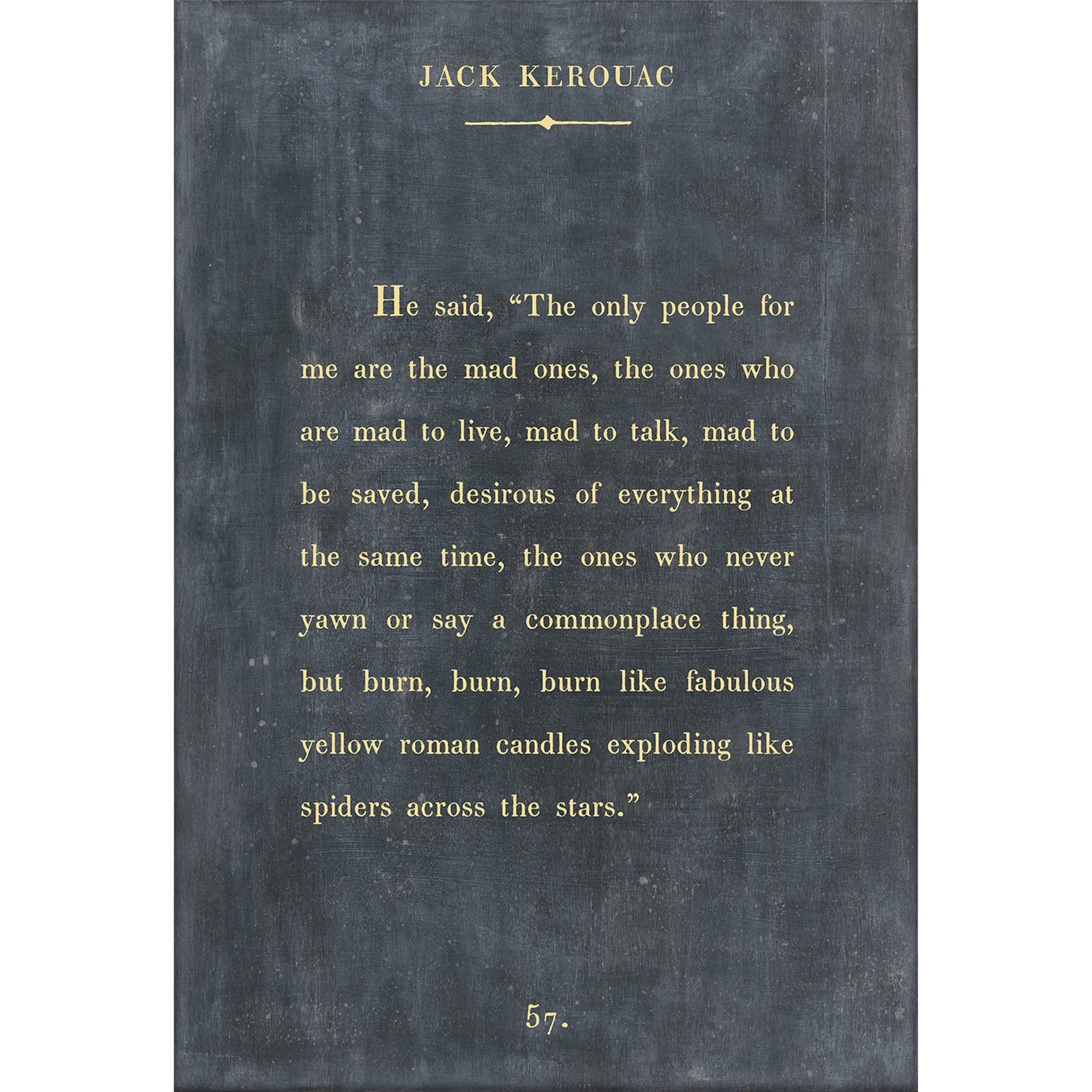 Jack Kerouac - Book Collection - Art Print