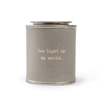 You Light Up My World Encouragement Candle