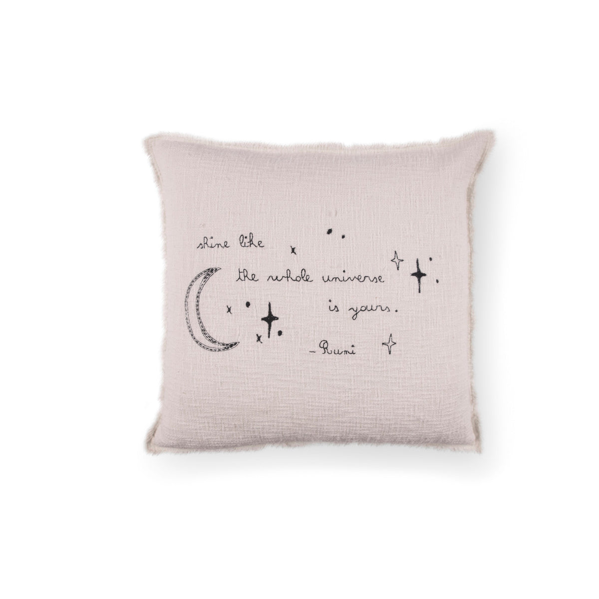 ***Embroidered Shine Rumi Pillow 24x24