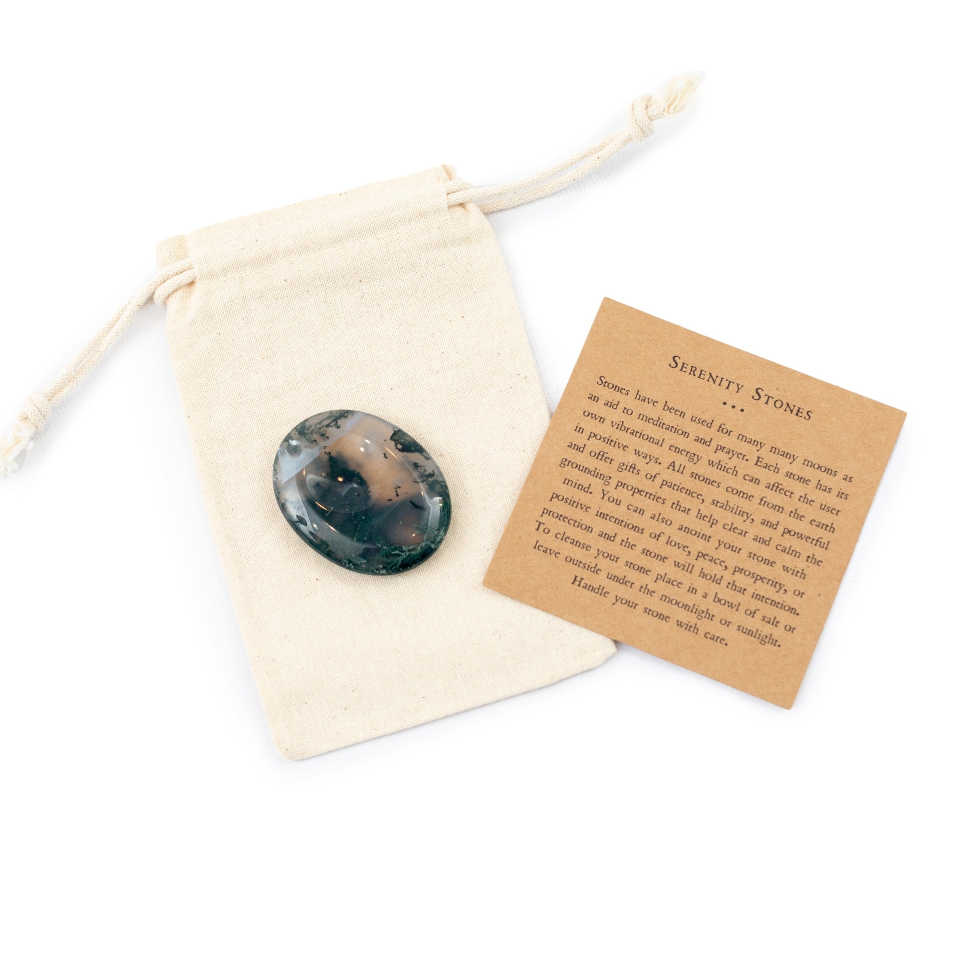 Moss Agate Serenity Stone