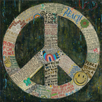 Choose Peace Art Print in Black - Gallery Wrap