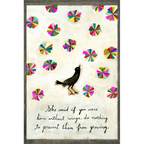 Coco Chanel Art Print - Grey Wood