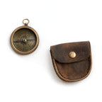 Always Let Your Conscience Compass with Leather Pouch
