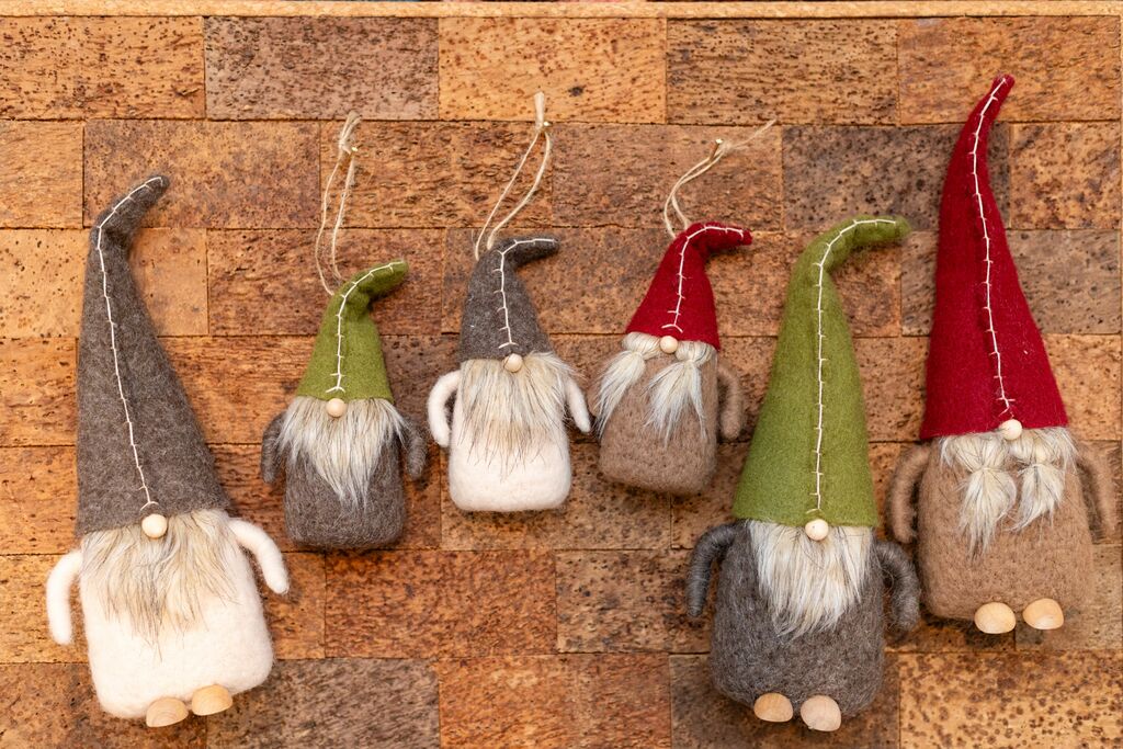 ***Felt Gnome Ornament with Green Hat