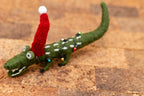 ***Felt Chris Croc-ingle Ornament with Santa Hat