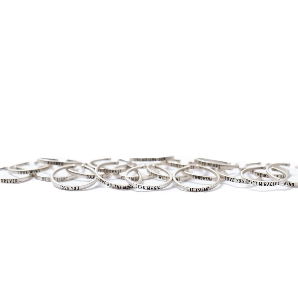 ***Inhale Love Stackable Ring - Adjustable