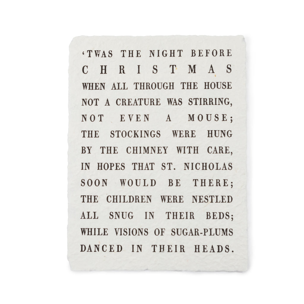 ***Twas The Night Before Christmas Handmade Paper Print - 12x16